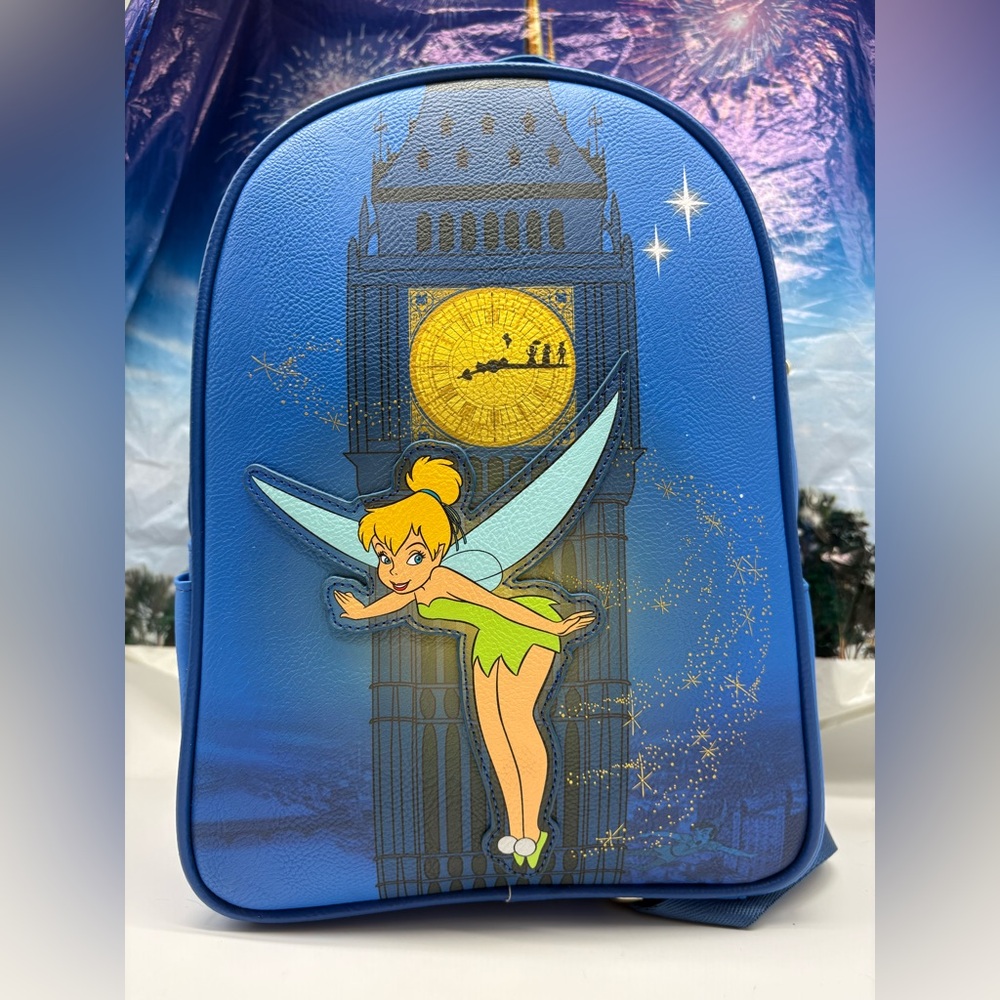 Disney Loungefly Tinker Bell Mini Backpack Blue with Big Ben